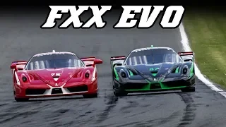 860hp Ferrari FXX EVO screaming around Spa