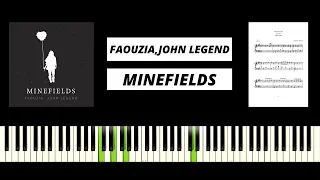 Faouzia & John Legend - Minefields (BEST PIANO TUTORIAL & COVER)