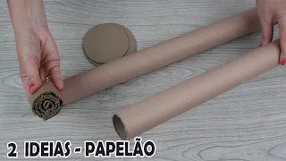 2 IDEIAS INCRÍVEIS USANDO ROLO DE PAPELÃO