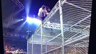 Undertaker throws Mankind off the cell , King of the Ring 1998