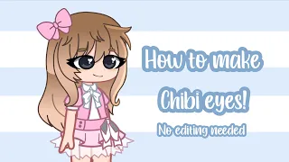 How to make chibi eyes in Gacha Club! // No editing needed // Tutorial // Gacha Club