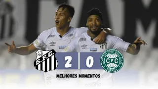GOLAÇO DE MARINHO! Santos 2 X 0 Coritiba - Campeonato Brasileiro - Melhores Momentos 13/02/2021