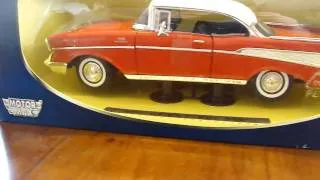 1957 Chevy Bel Air Diecast 1/18 Motor Max Red