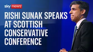 PM Rishi Sunak speaks at the Scottish Conservative conference