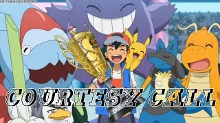 Ash VS Leon final showdown [Courtesy Call] | Pikachu VS Charizard | pokemon journeys episode 132