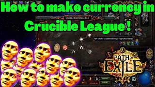 [3.21] How to make currency with the Crucible Mechanic on POE !! Beginner friendly !