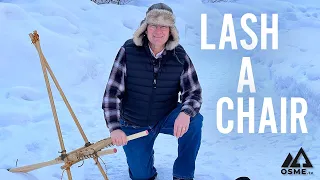 How to lash together a camp chair | Lashing an A frame chair | Make a camp chair