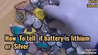 Gold recovery how to tell battery silver or Lithium