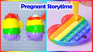 🥵 Pregnant Storytime 🌈 Satisfying Rainbow Cake Decorating  Do It Yourself
