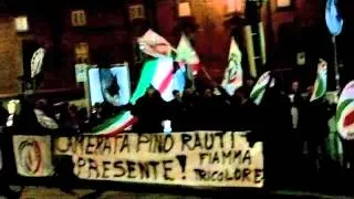 Milano: manifestazione Gioventù della Fiamma per i marò