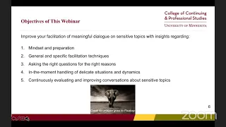 U of M Webinar: Facilitating Meaningful Dialogue on Sensitive Topics