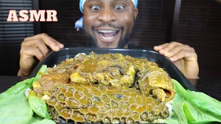 Mukbang Asmr Beef Belly,Oxtail Native Nigeria Banga Stew for Eating White Rice/African Mukbang