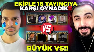 EKİPLE BERABER 16 YAYINCIYA KARŞI VS ATTIK!! HERKESİ ÇILDIRTTIK!! | PUBG MOBILE