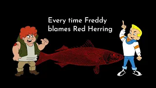 Every Time Freddy Blames Red Herring in A Pup Named Scooby-Doo