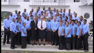 Fiji AFL Men & Women's Team presented 'I Tatau' to His Excellency the President.