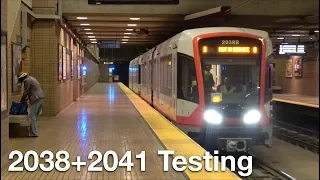 ⁴ᴷ San Francisco Muni: S200 SF LRV4s 2038+2041 Burn-In Testing
