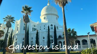Galveston island beaches Texas USA 🇺🇸 resorts, restaurants 🏝️🛣️🚘