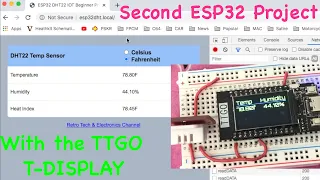 ESP32 development with AJAX web integration using the TTGO T-DISPLAY