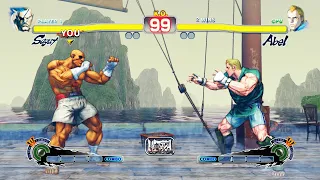 Supreme Sagat vs Abel (Hardest) Street Fighter 4.