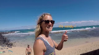 Sarah Hauser windsurfing in Maui - "the wind is back"