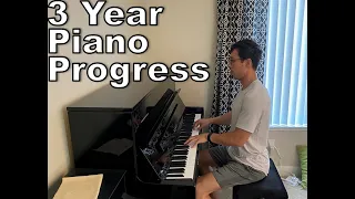 Piano Progress - 3 Year Adult Beginner