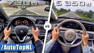 MERCEDES BENZ S CLASS vs BMW 7 SERIES S350d vs 730d 0-250km/h ACCELERATION & TOP SPEED by AutoTopNL