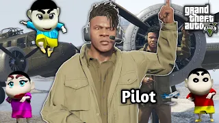 GTA 5: Sabh Kuch Kho diya 😰Franklin Shinchan Become Pilot To & Shinchan become richest 🛫|| PSS gamer