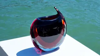 Vase Tiger red - Original Murano Glass handmade in Venice Italy