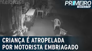 Motorista embriagado invade calçada e atropela criança | Primeiro Impacto (18/04/22)