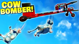 BOMBER PLANES: But COWS are Bombs and CORN is the Target! - Scrap Mechanic Multiplayer Monday