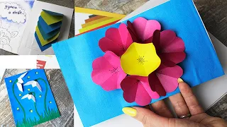 DIY Открытки ❤️ 3D Волшебные открытки с цветами ❤️ Подснежники ❤️ Поделки из бумаги