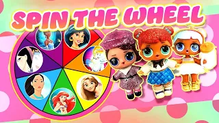 LOL Surprise Dolls Disney Princess Spin the Wheel Drawing Game! Featuring Posh | LOL Dolls Families