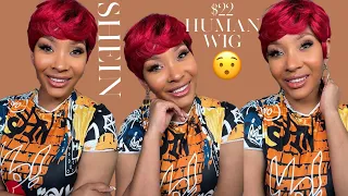$22 HUMAN HAIR ?! 😱|PRE COLORED RED BODY WAVE PIXIE WIG| FT. SHEIN