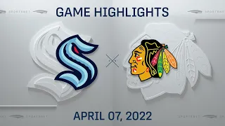 NHL Highlights | Kraken vs. Blackhawks - Apr. 7, 2022