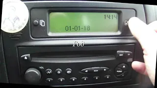 Car radio setup in Citroen Xsara