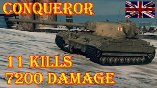 Conqueror  7.2K Damage, 11 Kills ★ Winter Himmelsdorf ★ World of Tanks