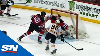 David Pastrnak, Brad Marchand Make It Look Easy Off Faceoff