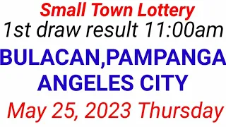 STL - BULACAN,PAMPANGA,ANGELES CITY May 25, 2023 1ST DRAW RESULT