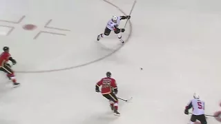 Hoffman rips one-timer past Smith for first of season