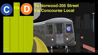 OpenBVE Special: C Train To Norwood-205th Street Via Concourse Local