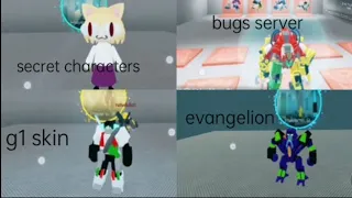 all secret characters, bugs server, g1 skin and evangelion (Roblox) [Transformers] {late}