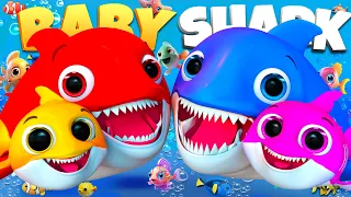 Baby Shark's Happy Family 🦈👨‍👩‍👧‍👦 ,The Wheels on The Bus, ABC Song ,Bath Song #babyshark