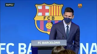 MESSI MENANGIS!!!, messi meninggalkan barcelona dalam konferensi pers