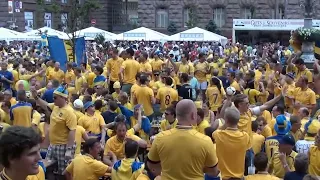 Swedish fans in Kiev before the game vs England, 15th June 2012