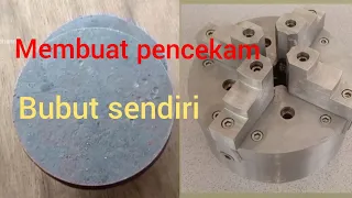 Membuat pencekam bubut sendiri/make your own 4 jaw chuck