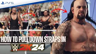 How to Pull Down Straps in WWE 2K24 - PS4 Gameplay