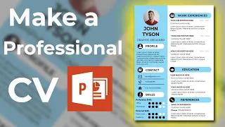 CV Format For Freshers - How To Make Professional CV in PowerPoint