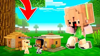 EL RETO DE LAS MINI CASAS 😱 BEBE NOOB en MINECRAFT