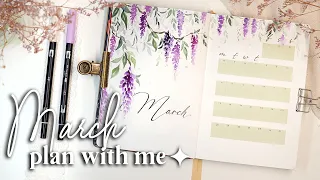 🪻 MARCH 2024 Plan With Me // Bullet Journal Monthly Setup