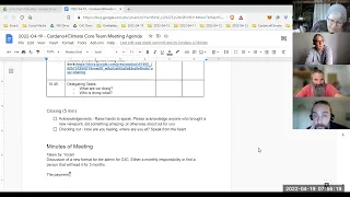2022-04-19 C4C Core Team Meeting